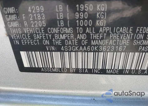 2019 Subaru Impreza 2.0I from USA, damaged, VIN 4S3GKAA60K3623167